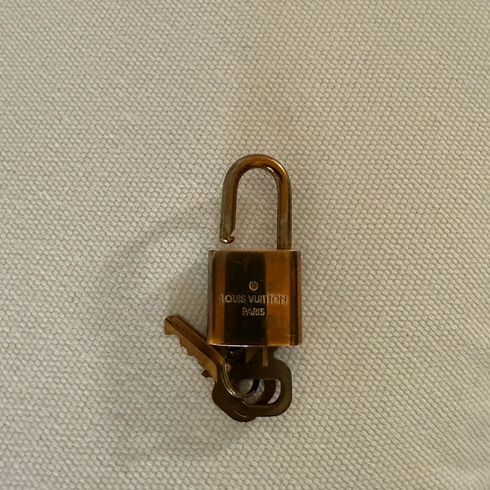 Louis Vuitton Gold Padlock and Keys